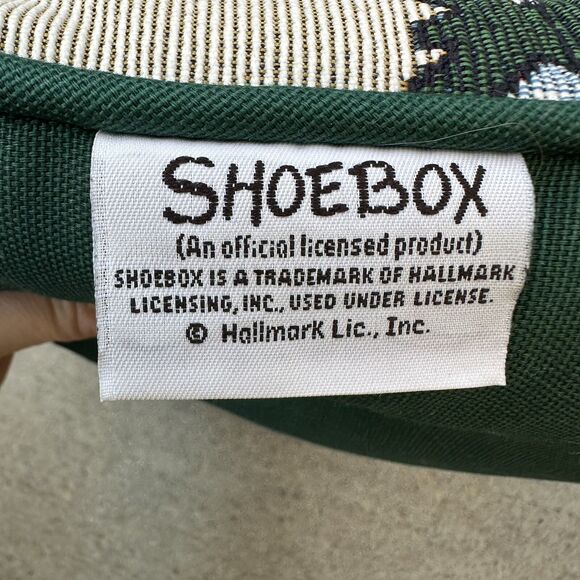 90s Shoebox Christmas Tapestry Pillow Hallmark 12" Define Good Santa Gag Gift - Picture 3 of 11